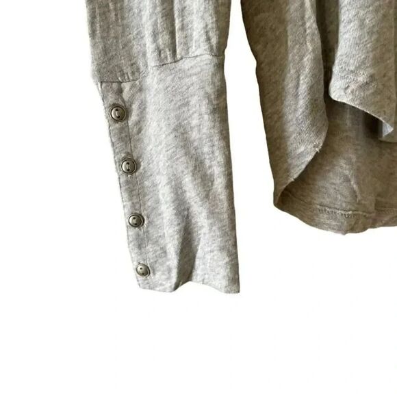 NWT Chaser REVOLVE SCOOP NECK W/ POCKET Long Sleeves Heather Gray  Top SZ M - Picture 4 of 10